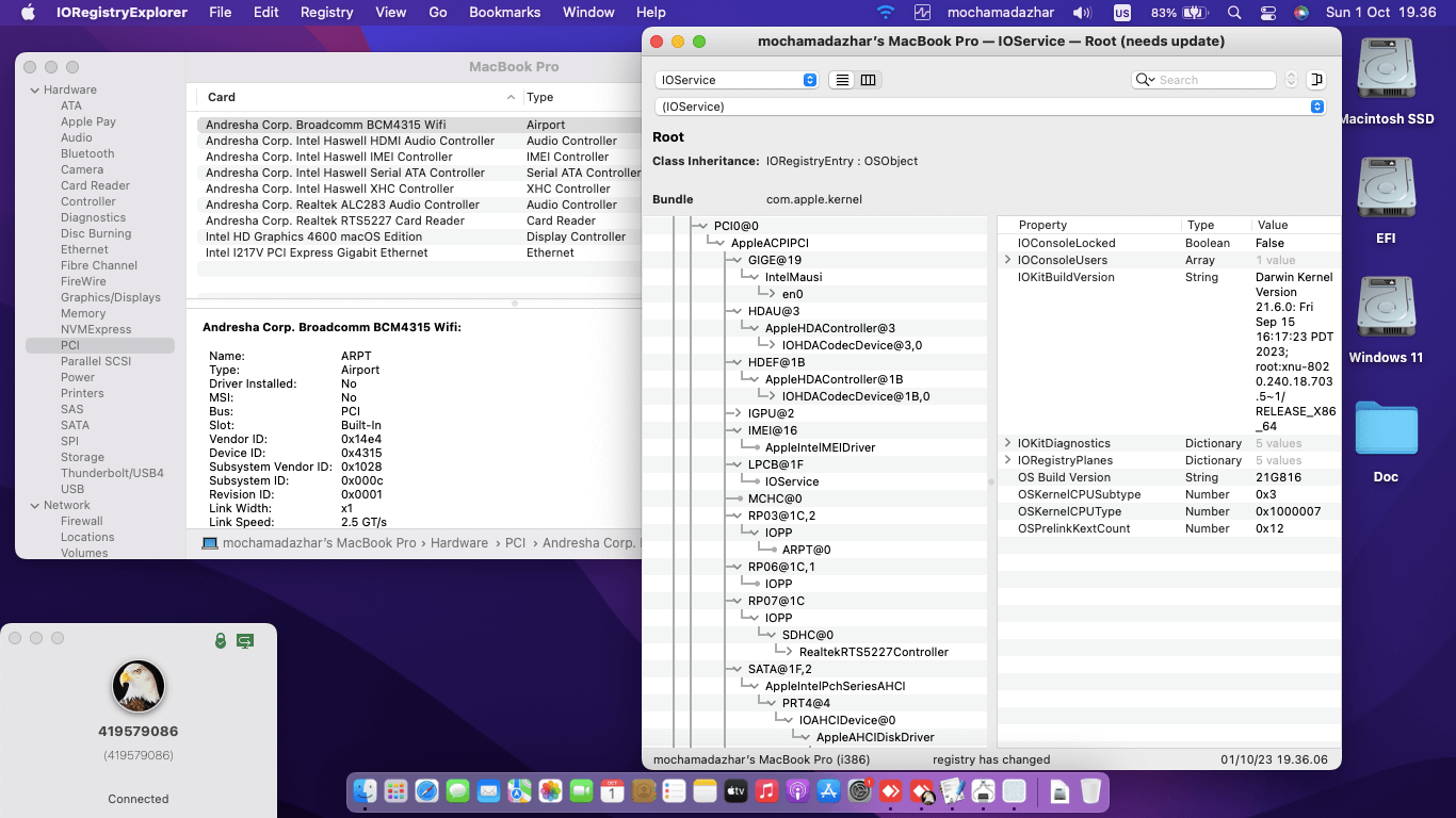 Toshiba Dynabook R734:M 4th [Haswell   Intel HD 4600 + PS2]   OpenCore 1